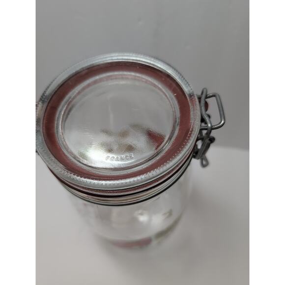 Vintage 70s Glass Storage Jar Made in FRANCE MUSHROOM Cottage Core 1.5L ECU - Picture 5 of 7